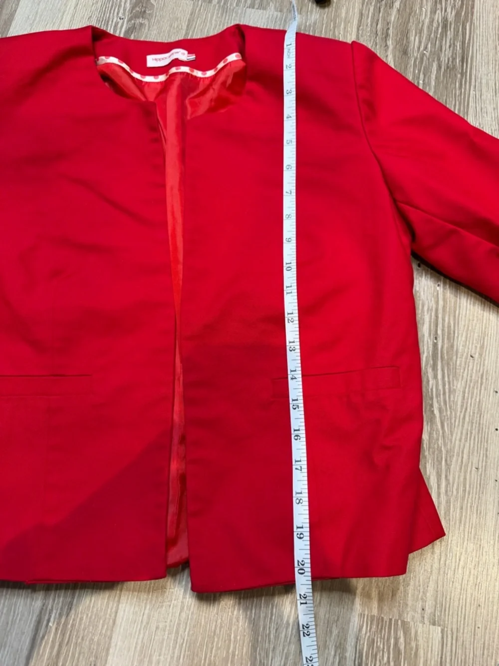 Hippocampe Paris Red Cotton Blend Blazer France 40 US M Classic French Style